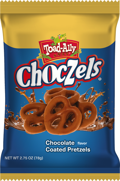 Choczels® Milk Chocolate Coated Pretzels – toad-ally-snax