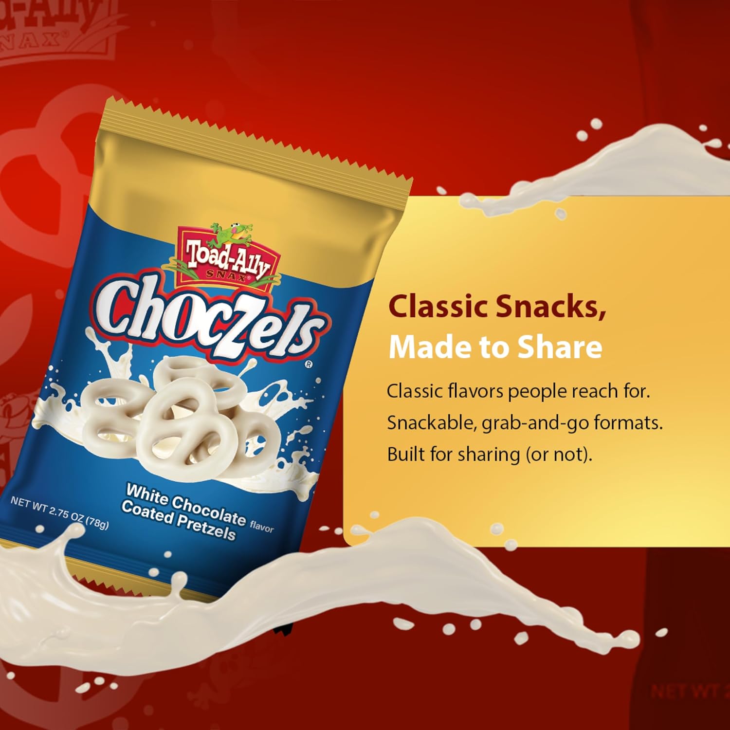 Choczels® White Chocolate Coated Pretzels