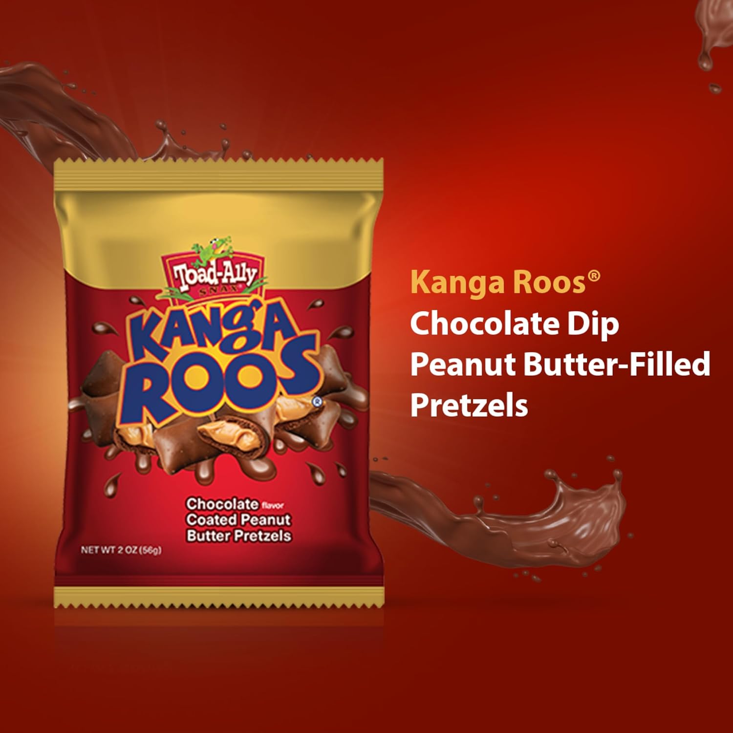 Kanga Roos® - Chocolate Dip Peanut Butter-Filled Pretzels