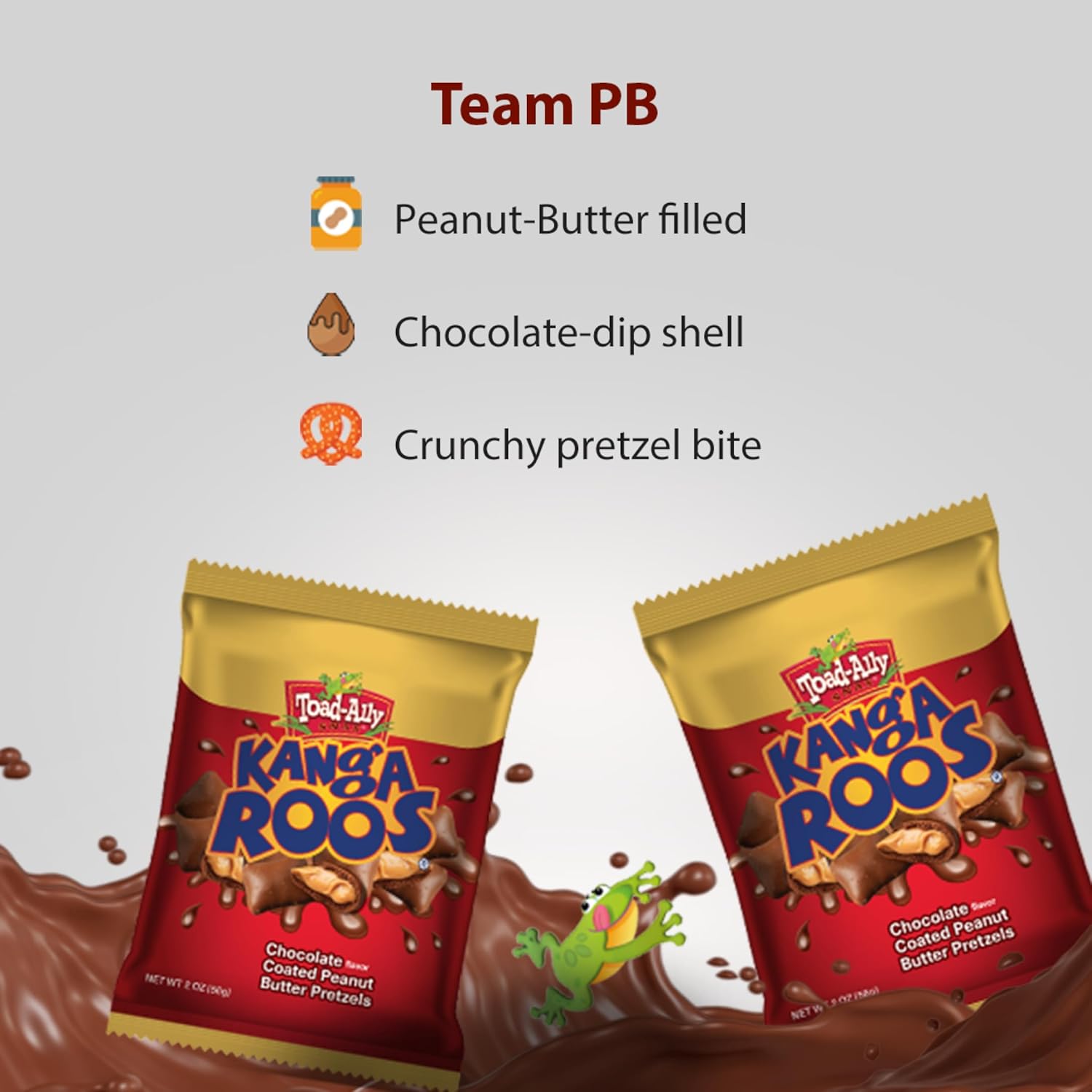 Kanga Roos® - Chocolate Dip Peanut Butter-Filled Pretzels