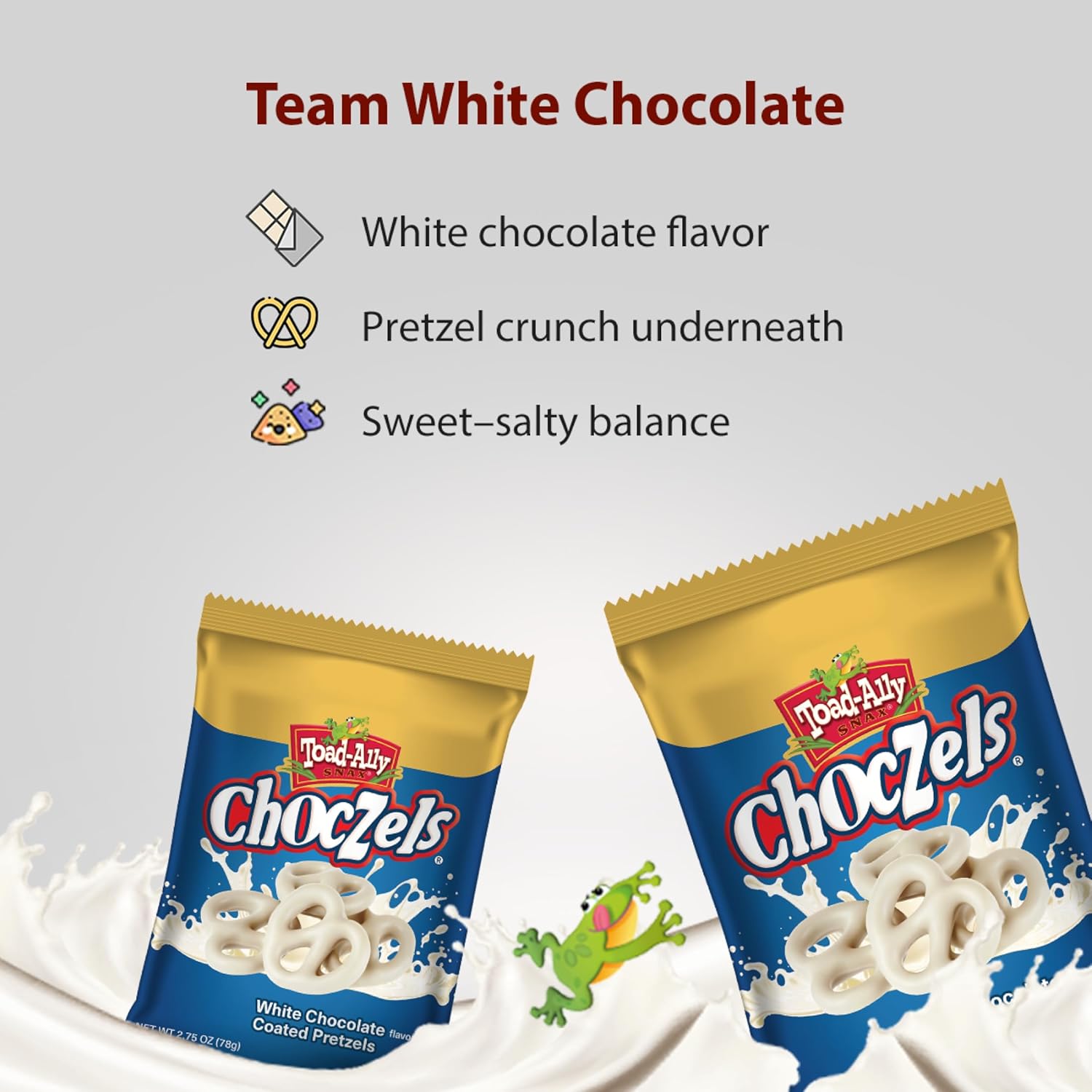 Choczels® White Chocolate Coated Pretzels