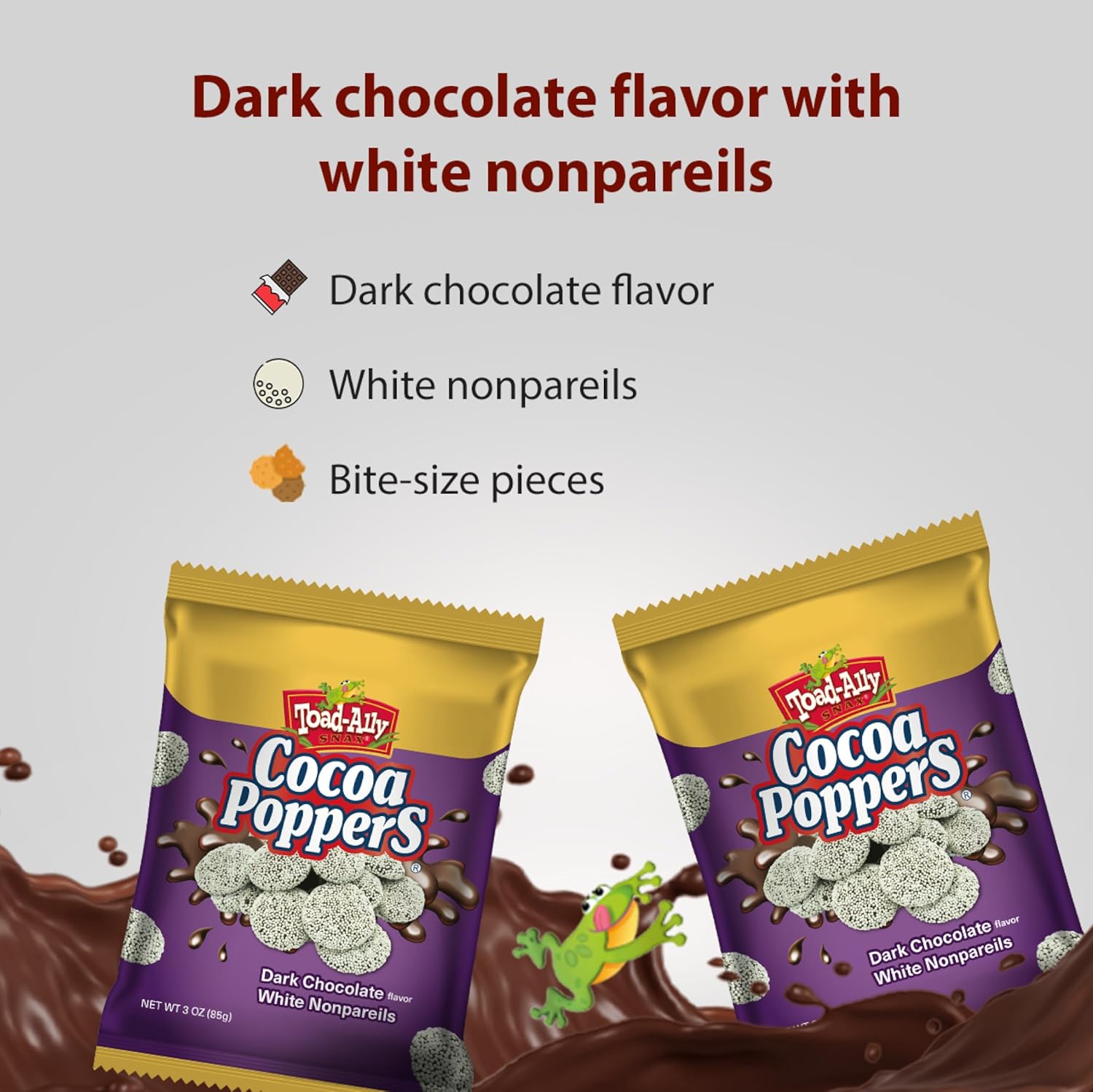Cocoa Poppers™ Dark And White Chocolate Cocoa Drops