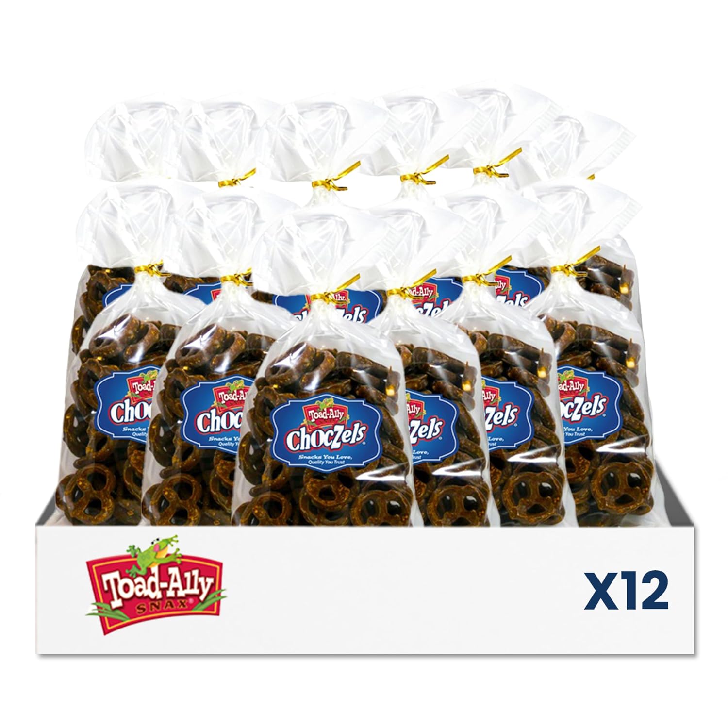 Choczels® Milk Chocolate Coated Pretzels – toad-ally-snax