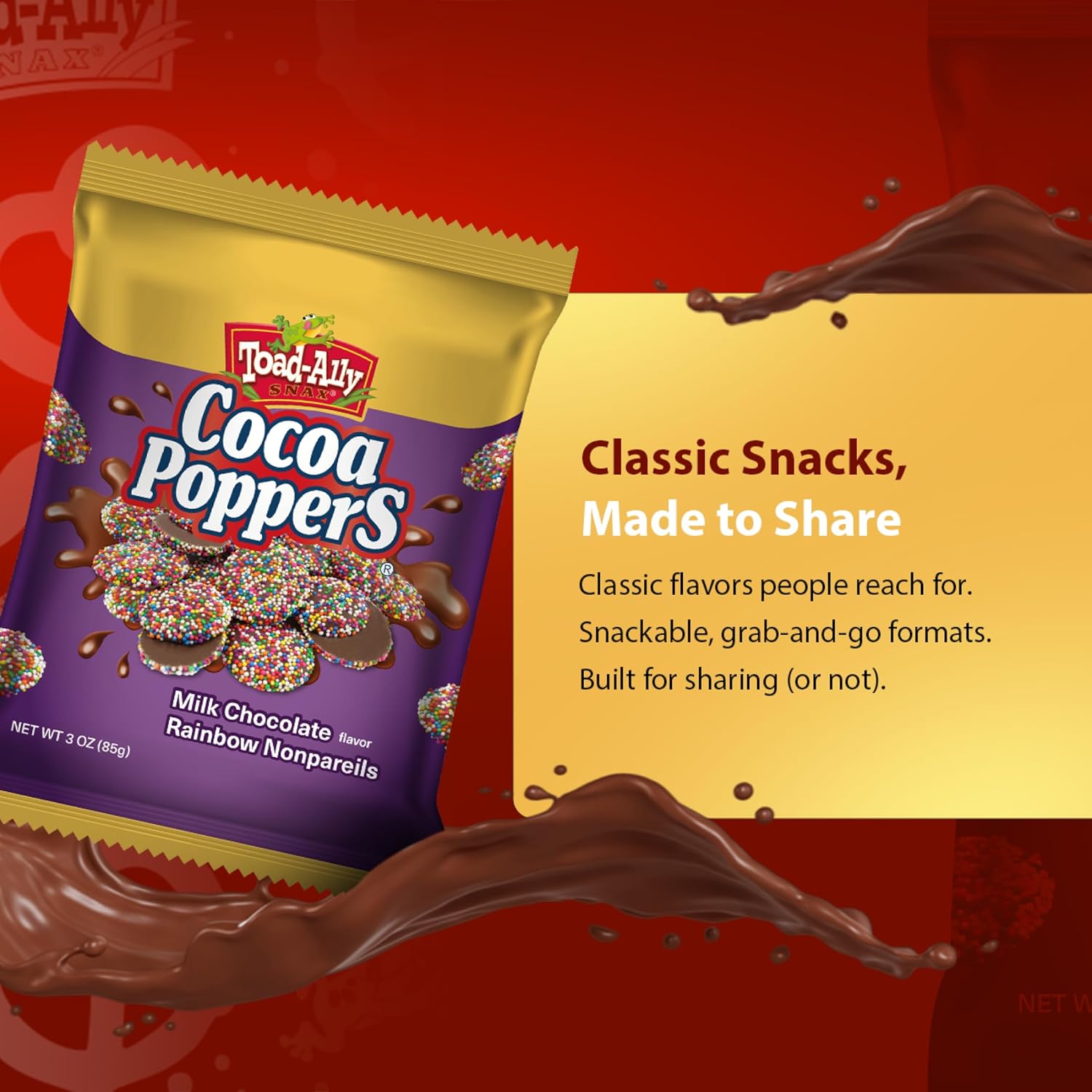 Cocoa Poppers™ Milk Chocolate Rainbow Cocoa Drops