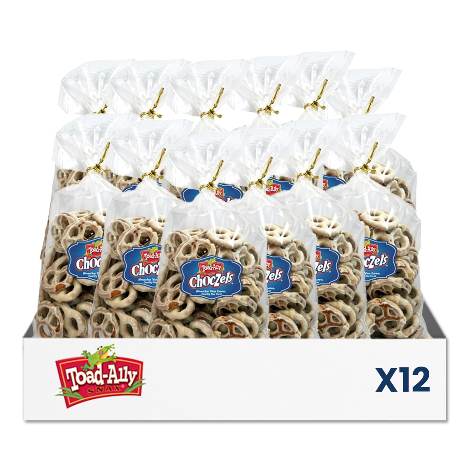 Choczels® White Chocolate Coated Pretzels